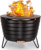 (READ)TIKI Smokeless 24.75 in. Fire Pit  Black