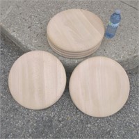 6 Unfinished Red Oak Rounds