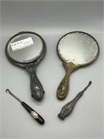 Vintage Lady Dressing Mirrors and Button Hooks