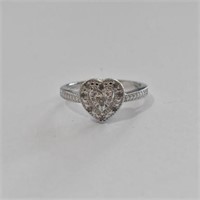 Petite Diamond Heart Ring