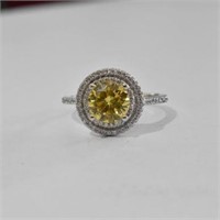 Canary Yellow Sapphire Estate Ring