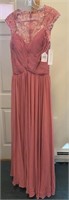 Dusty Rose Ed Young Dress Style 7602 Sz Small