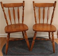 Pair of Maple Dining Chairs