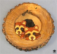 Wood Decor - Raccoons