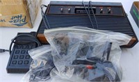 Vintage Atari with Cords and Controls