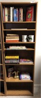 Seven Shelf Bookcase with books & bookends