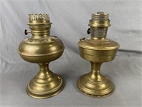 2 Metal Oil Lamps