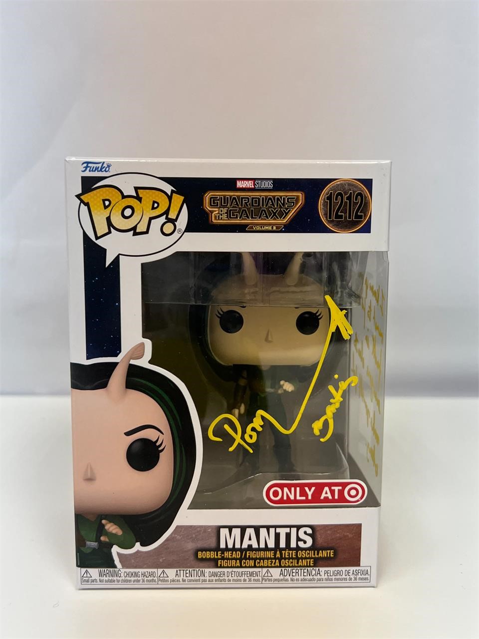 Autograph COA Funko Pop #1212