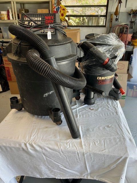 2 Craftsman Shop Vacuums wet/dry