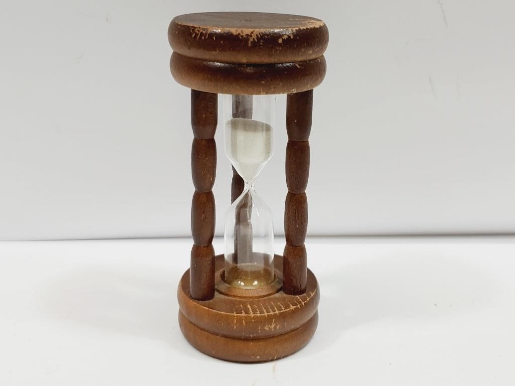 Vintage Timer Wood & Glass