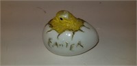GLASS EASTER EGG WITH CHICK