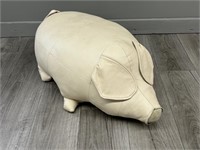 Large Leather Pig Ottoman