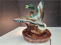 Vintage TV Duck Pottery Lamp Works