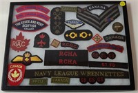 Canadian Military Patch Collection w/ Frame