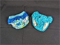 (2) 9-12 months Reusable / Washable Swim Diapers