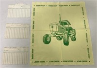 4 John Deere Index Cards,Napkin