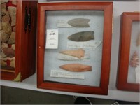 Lot of various arrowheads.