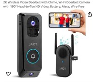 2K Wireless Video Doorbell with Chime