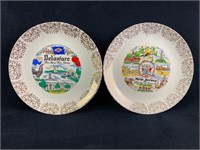 New Jersey & Delaware Porcelain Souvenir Plates