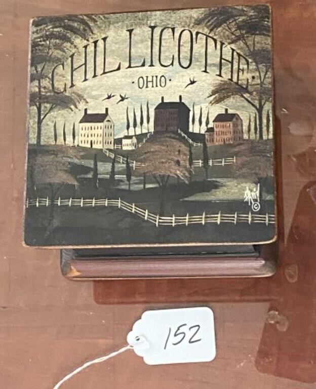 Chilicothe, Ohio Painted Box by David 7" x 7"
