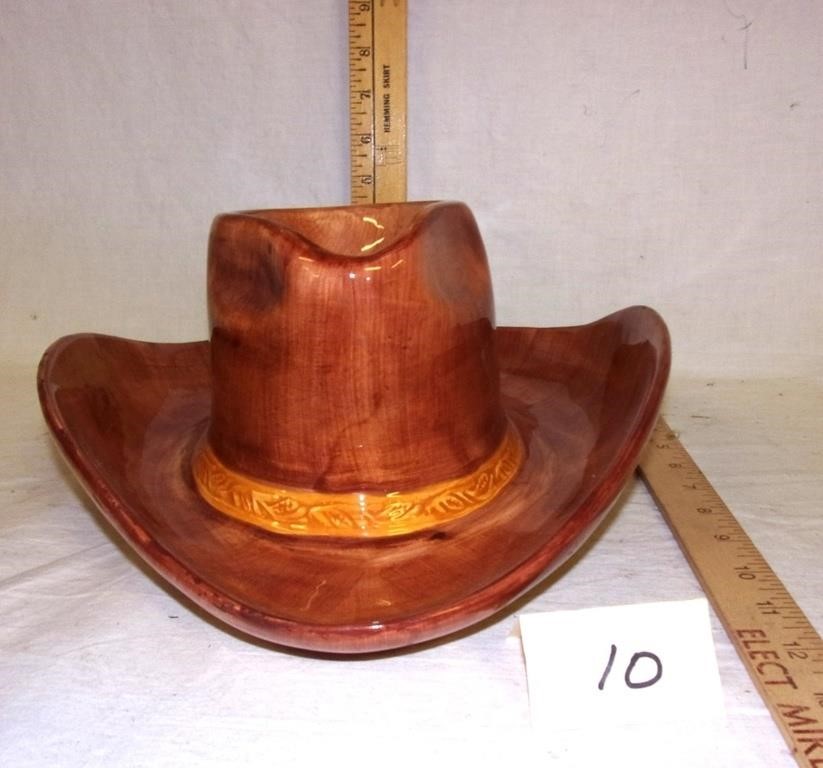 lg. porcelain cowboy hat (boston trading co 1993)