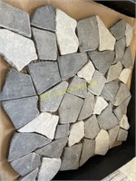 Mosaic Tile Lava Stone / White Marble