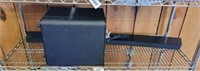 SAMSUNG SOUND BAR AND SUBWOOFER