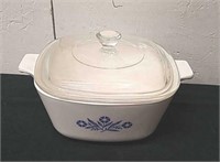 Vintage 7X 7x 3.5 in Corning baking dish with lid