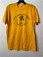 Vtg Burn American Wood Not Iranian Oil Shirt