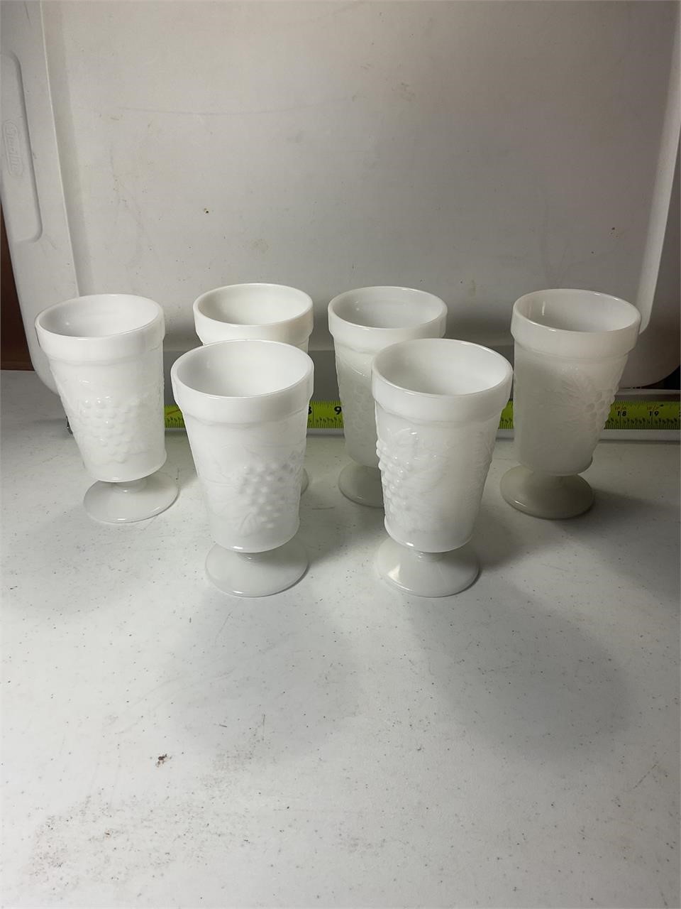 Vintage White Milk Glass x6