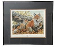 SIGNED JOHN RUTHVEN RED FOX PRINT