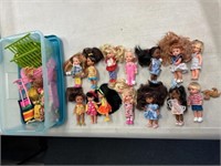 LOT OF SMALL BARBIE KELLY DOLLS - USED CONDITION