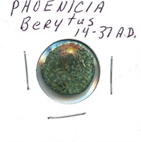 Phoenicia Berytus Tiberius Coin - 14 to 37 A.D.