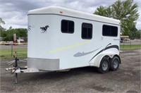 2005 KIEFER MADE 18FT TANDEM AXLE TWO STALL HORSE