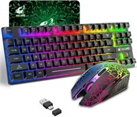 Wireless Gaming Keyboard and Mouse Combo with 87 K