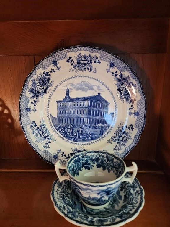 Lot of Vintage Blue and White Dishes