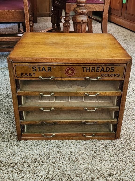 Star Threads Fast Colors Oak Spool Cabinet