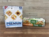 2 pack saltines & 10 pack healthy choice soups