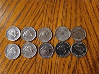 (10) 1967 5 cent coins