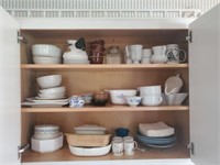 GROUP- CORNINGWARE, MISC CUPS, DISHES,