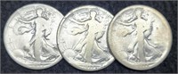 (3) W. Liberty Half Dollars: