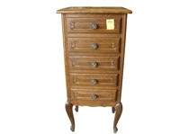 Petite Louis XV five drawer oak chest