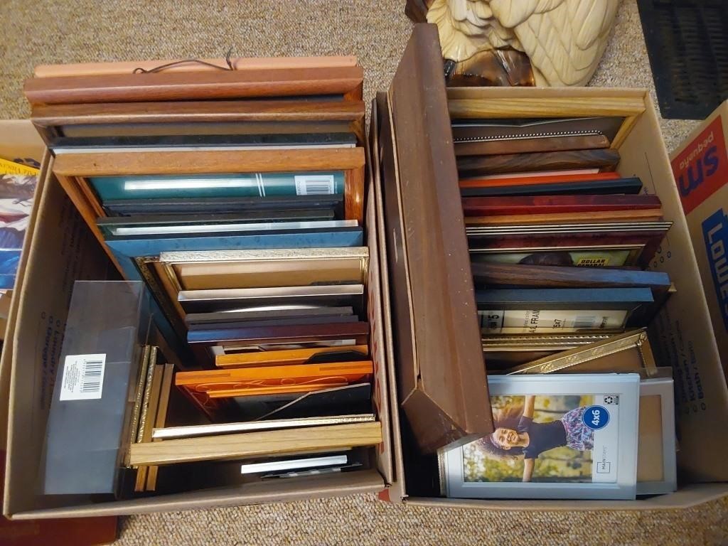 (2) boxes of picture frames