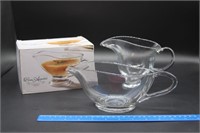 3 Gravy Boats, Clear Glass 1 New in Box