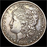 1891-CC Morgan Silver Dollar NEARLY UNCIRCULATED