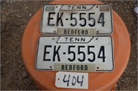 Pair of 1966 Tennessee Tags