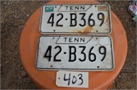 Pair of 1971 Tennessee Tags