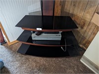 Glass Top TV Stand w/ DVD VCR Player