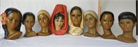 Vintage Marwal Chalkware Busts