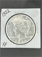 1922 XF Peace Dollar